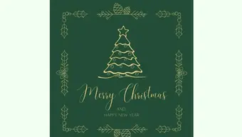 abstrakcyjna grafika z choinką